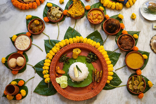 Special Bengali food for Special occasion served in earthenware