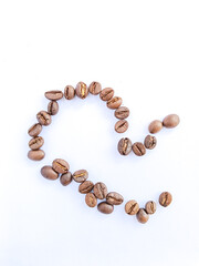 Coffee bean isolated on white background