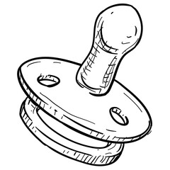 baby pacifier handdrawn illustration