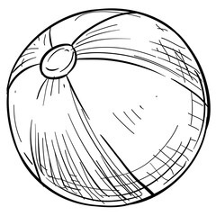 Obraz premium beach ball handdrawn illustration