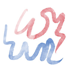 Watercolour Squiggles Abstract Decoration