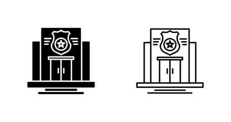 Police Station Vector Icon
