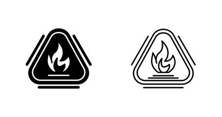 Caution Fire Vector Icon