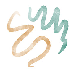 Watercolour Squiggles Abstract Decoration