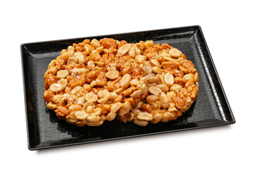 硬い和菓子の煎餅、ピーナッツ太鼓