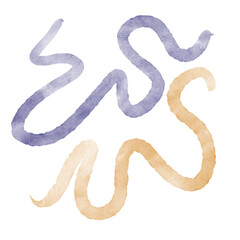 Watercolour Squiggles Abstract Decoration