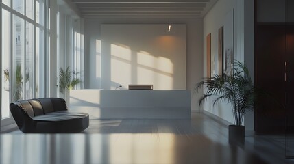 Fototapeta premium Modern Lobby white Interior Design