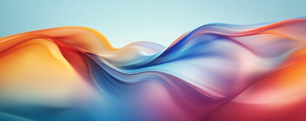 Obraz premium Abstract colorful waves with smooth gradients