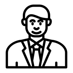 Teacher icon in outline style
