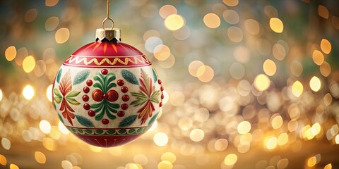 Retro Christmas ball ornament with vintage design perfect for holiday decorations and nostalgia