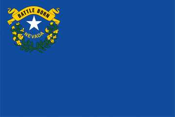 Official flag of the US state of Nevada. Vector illustration
