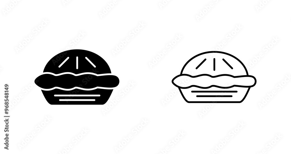 Wall mural pie vector icon