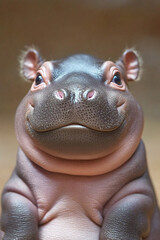 Naklejka premium Baby hippopotamus