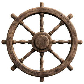 recommend clip art: Wooden ship steering wheel with rustic design clipart on transparent background