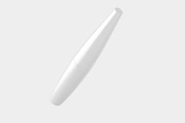 Matte Mascara Tube Mockup Isolated On White Background. 3d illustration