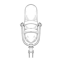 microphones handdrawn illustration