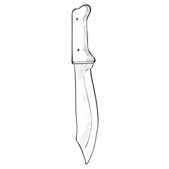 Obraz premium garden knife handdrawn illustration