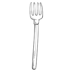 garden rake handdrawn illustration