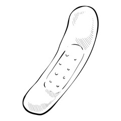 plaster bandage handdrawn illustration