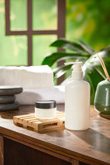 Minimalist photography for spa and personal care product advertising