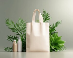 Reusable Tote Bag Filled with Eco-Friendly and Recyclable Products for a Zero Waste Lifestyle, Sustainable Shopping Solution for Conscious Consumers