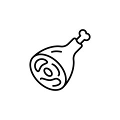 Ham icon. Simple ham leg icon for social media, app, and web design. Vector illustration.