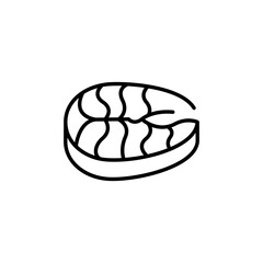 Salmon steak icon. Simple salmon steak icon for social media, app, and web design. Vector illustration