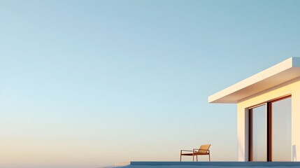 Futuristic Eco-Home with Solar Panels  Key on Minimalist Table - Innovative Sustainable Architecture Symbolizing Modern Eco-Friendly Real Estate Investment