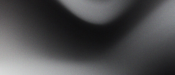 Gradient Grey Black White Monochrome Abstract Background with Noise Grainy Texture. For poster, banner, flyer and presentation.