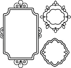 set of frames vector illustration