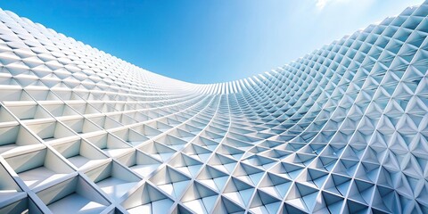 building, modern, contemporary, low angle view, architecture, background, minimal, minimalistic, urban, perspective, Clean white abstract architectural pattern with low angle view