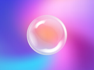 Creative soap bubble trendy colorful gradient design for cover brochure, flyer, online banner and packing design. illustration vector premium.