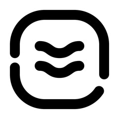 Approximately Equal Icon Broke Line Style