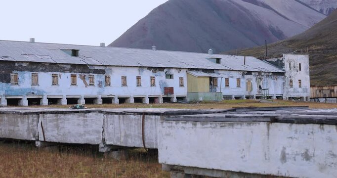 The Ghostly Soviet Pyramiden City, Svalbard In Summer, Arctic