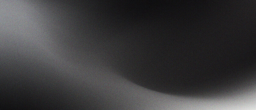 Gradient Grey Black White Monochrome Abstract Background with Noise Grainy Texture. For poster, banner, flyer and presentation.