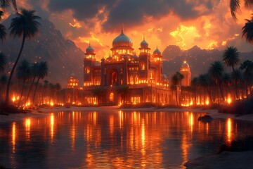 A realm of imagination where dreams and fantasy merge into endless possibilities. The vibrant atmosphere inspires creativity, evoking feelings of wonder, adventure, and boundless discovery.