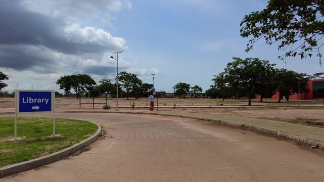 360 view of UTG Faraba Banta Campus with signages for various schools