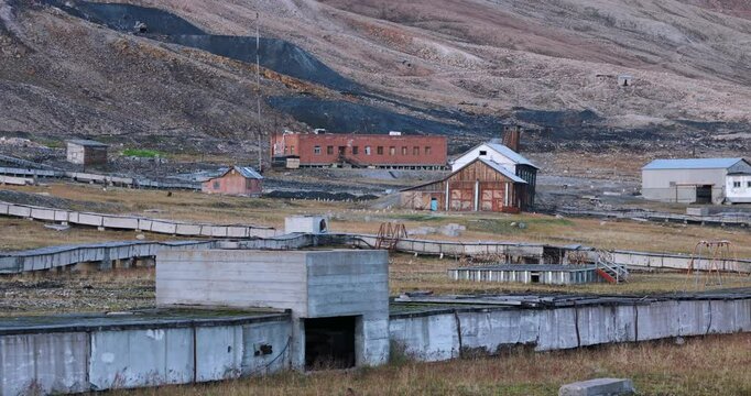 The Ghostly Soviet Pyramiden City, Svalbard In Summer, Arctic
