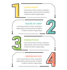 Minimal business infographic design template with four vertically arranged options or steps, process, workflow template, vector eps10 illustration