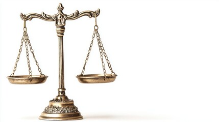 Scales of justice balanced evenly