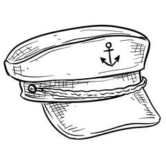 sailor hat handdrawn illustration
