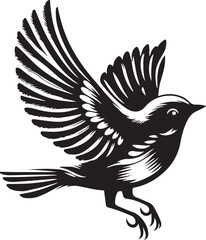 Bird silhouette vector illustration, perfect for logo design, art projects, and graphic design.