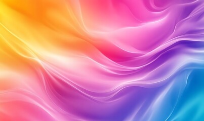 Obraz premium Rainbow color strip wave. Abstract texture long horizontal black background.