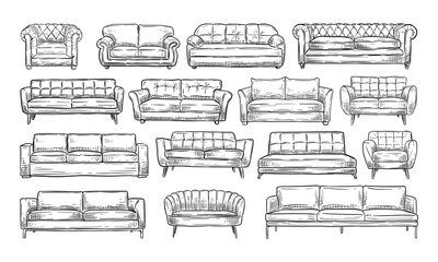 sofa handdrawn collection