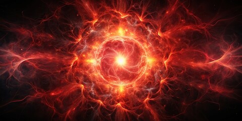 vibrant colors, captivating, intense, vibrant, otherworldly, haunting, supernatural, eerie, red, mysterious, ethereal, symmetrical, Abstract dark background with murky red energy