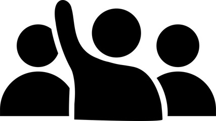 Human raised hand icon for your web site design, logo, app, UI. illustration