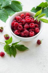 Fresh organic ripe raspberry