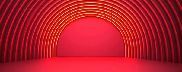 A vibrant red backdrop with curved lines, perfect for modern designs, product showcases, and artistic presentations.