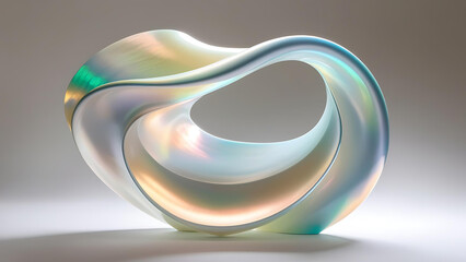 Abstract 3D sphere with swirling, colorful pearl patterns, ideal for design or wallpaper