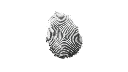 Finger print on transparent background